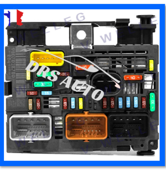 Boîte à fusibles d’habitacle BSM – Réf. 9809742880 👉 Compatible avec : Peugeot 206, 307, 308, 408, 3008 – Citroën C2, C5, C4L – Sega, Triumph  : Boîte à fusibles du compartiment moteur